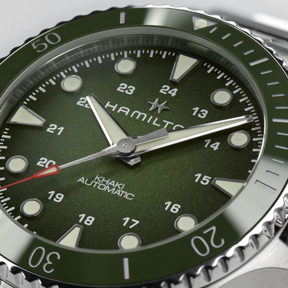 Hamilton Khaki Navy Scuba Green Stainless Steel Automatic Watch 43 mm