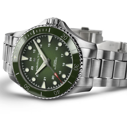 Hamilton Khaki Navy Scuba Green Stainless Steel Automatic Watch 43 mm
