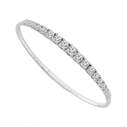 14K White Gold 2.75 ct. CVD Diamond Bracelet