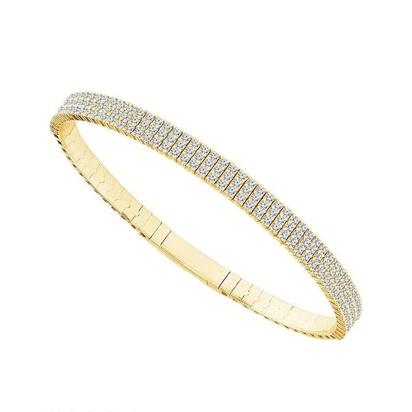 MRJ Bracelet in 14K Yellow Gold featuring Diamonds.