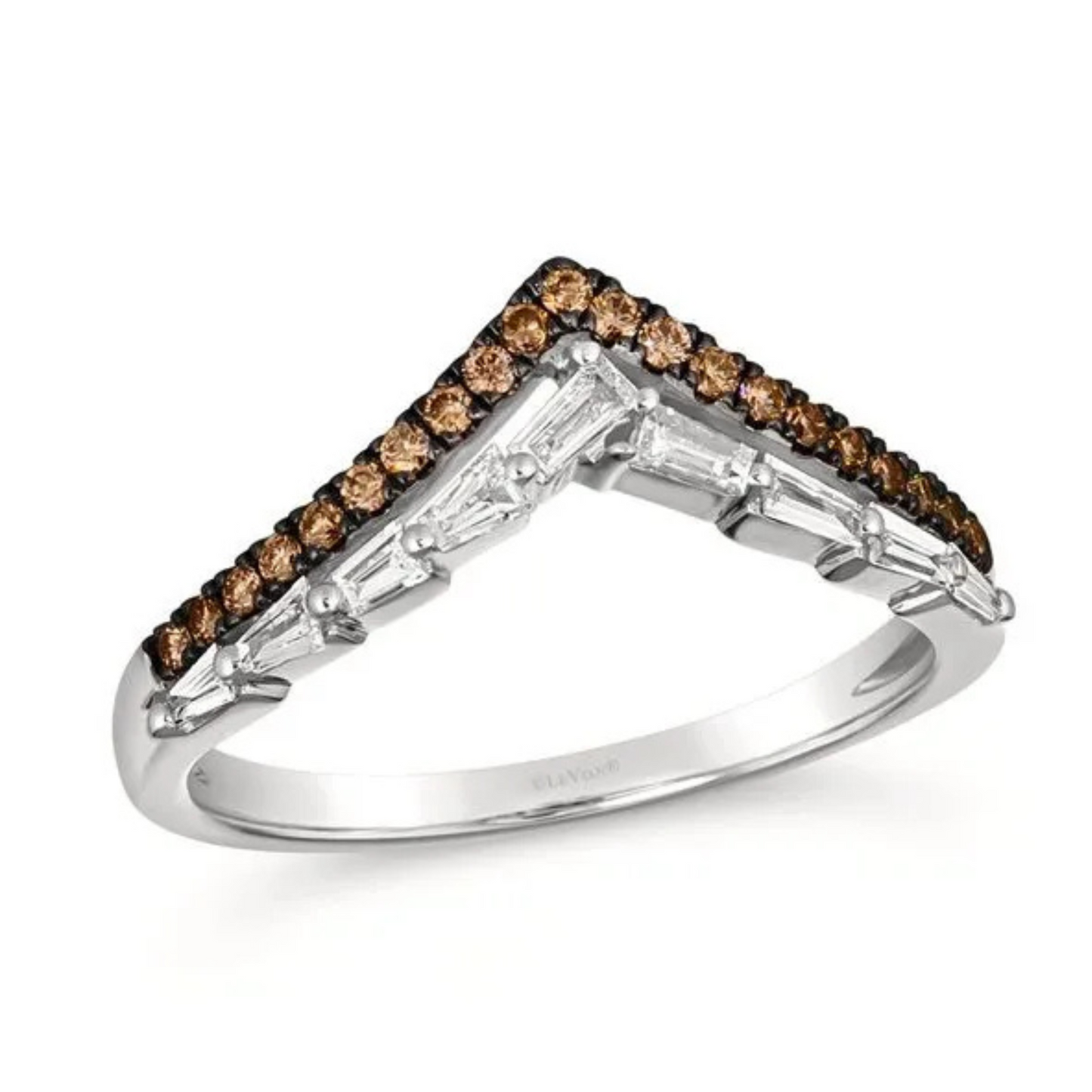 Le Vian 14K Vanilla Gold Vanilla and Chocolate Diamonds Ring 0.25ct