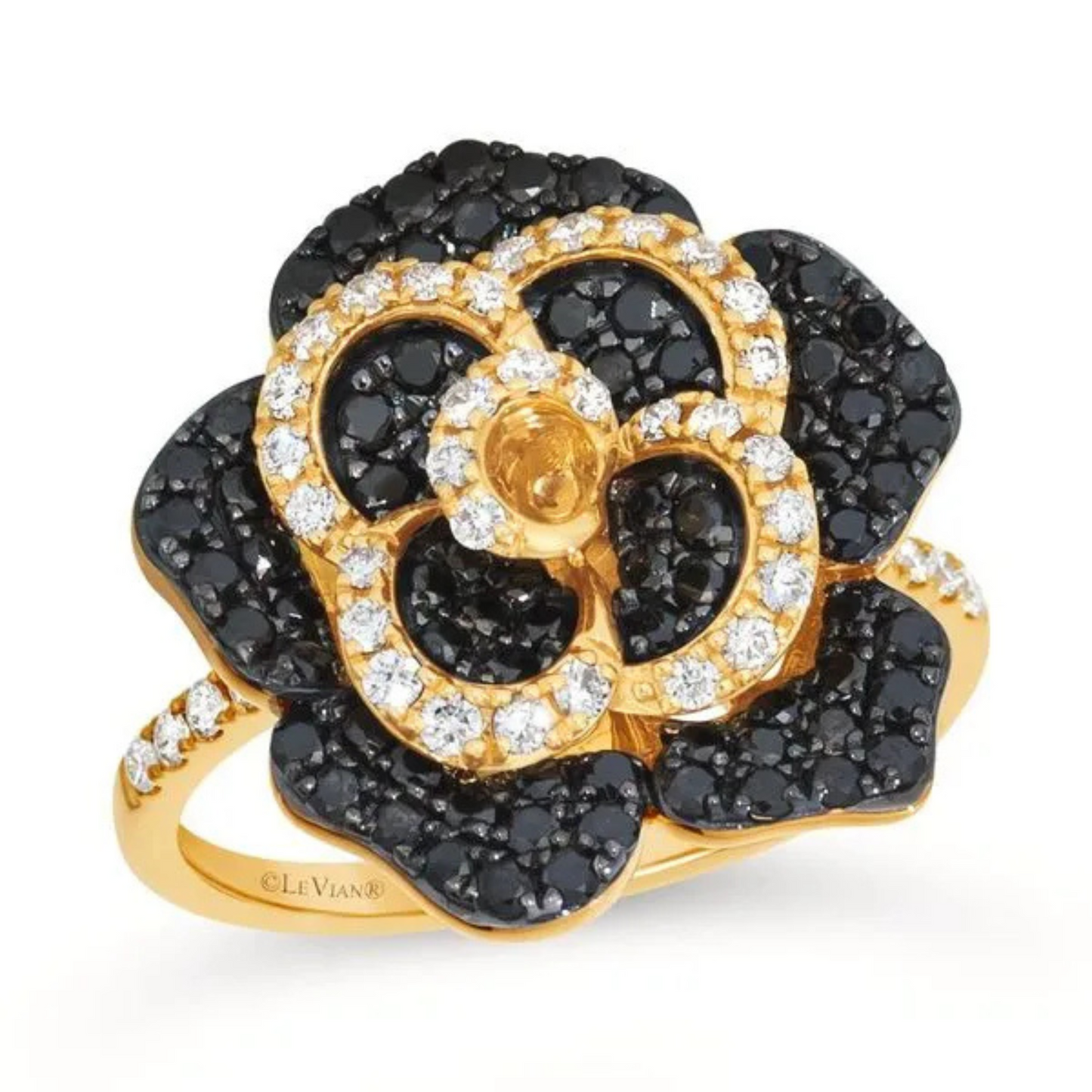 Le Vian 14K Honey Gold Blackberry and Vanilla Diamonds Ring 0.875ct