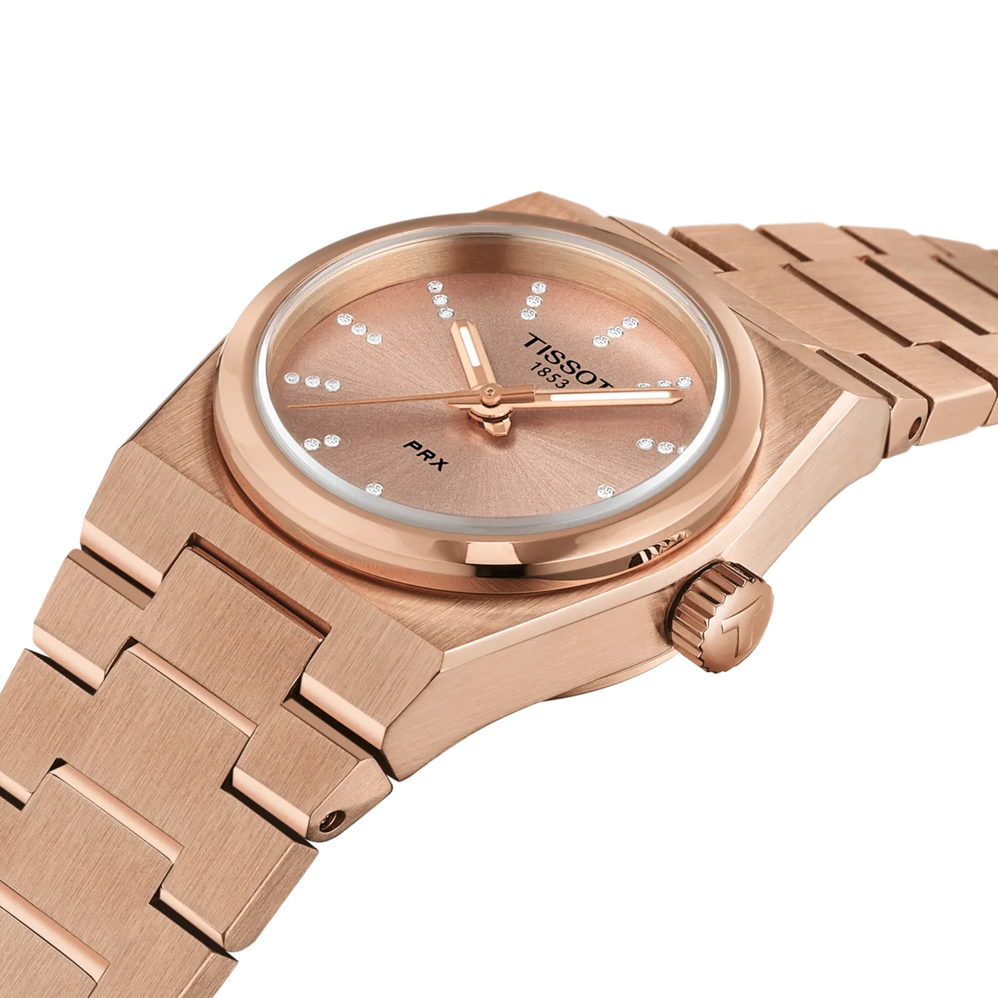 Tissot PRX Rose-Gold PVD Bracelet Sapphire Crystal 25mm