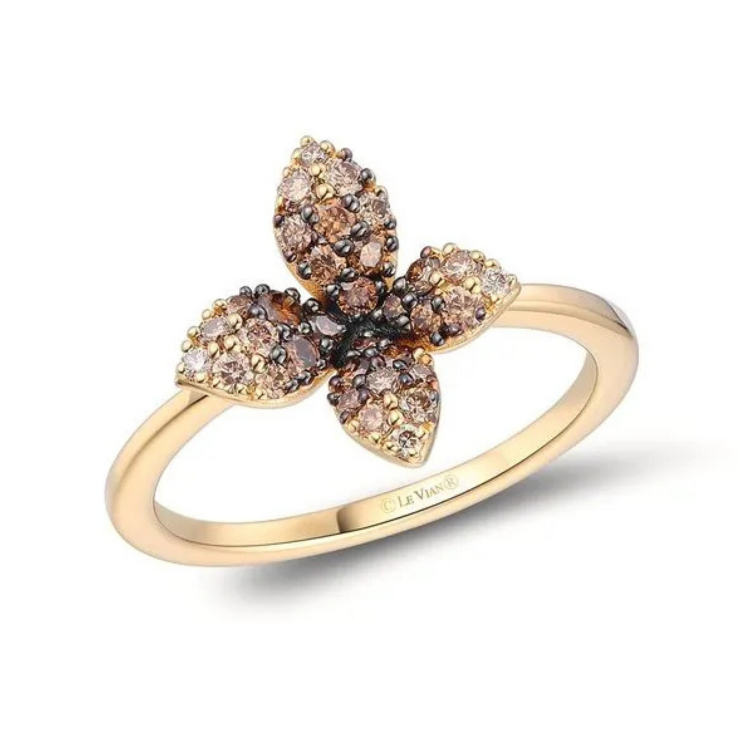Le Vian 14K Honey Gold Ombre Chocolate Diamonds Ring 0.375ct