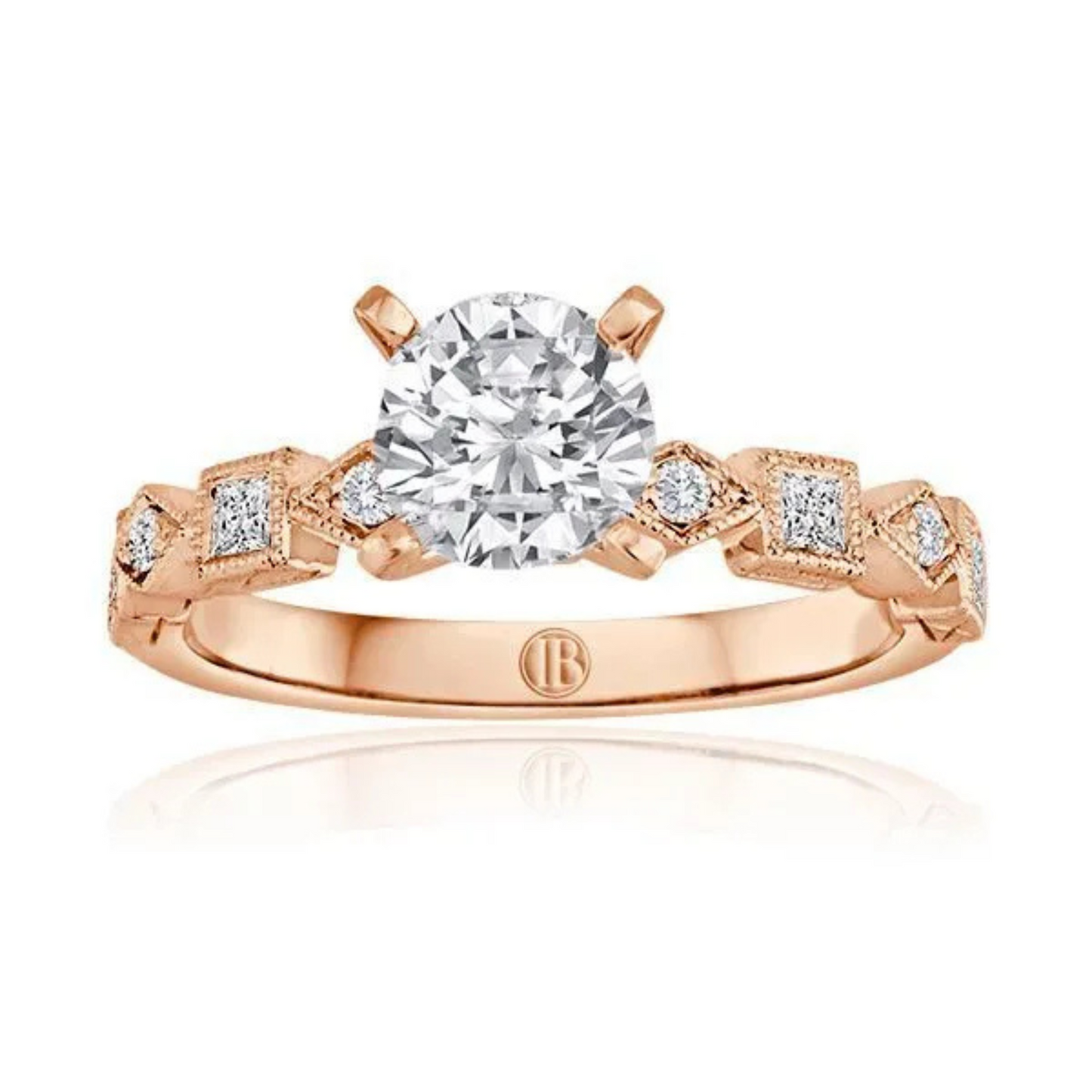 Imagine Bridal 14K Rose Gold Round Diamond 0.50ct