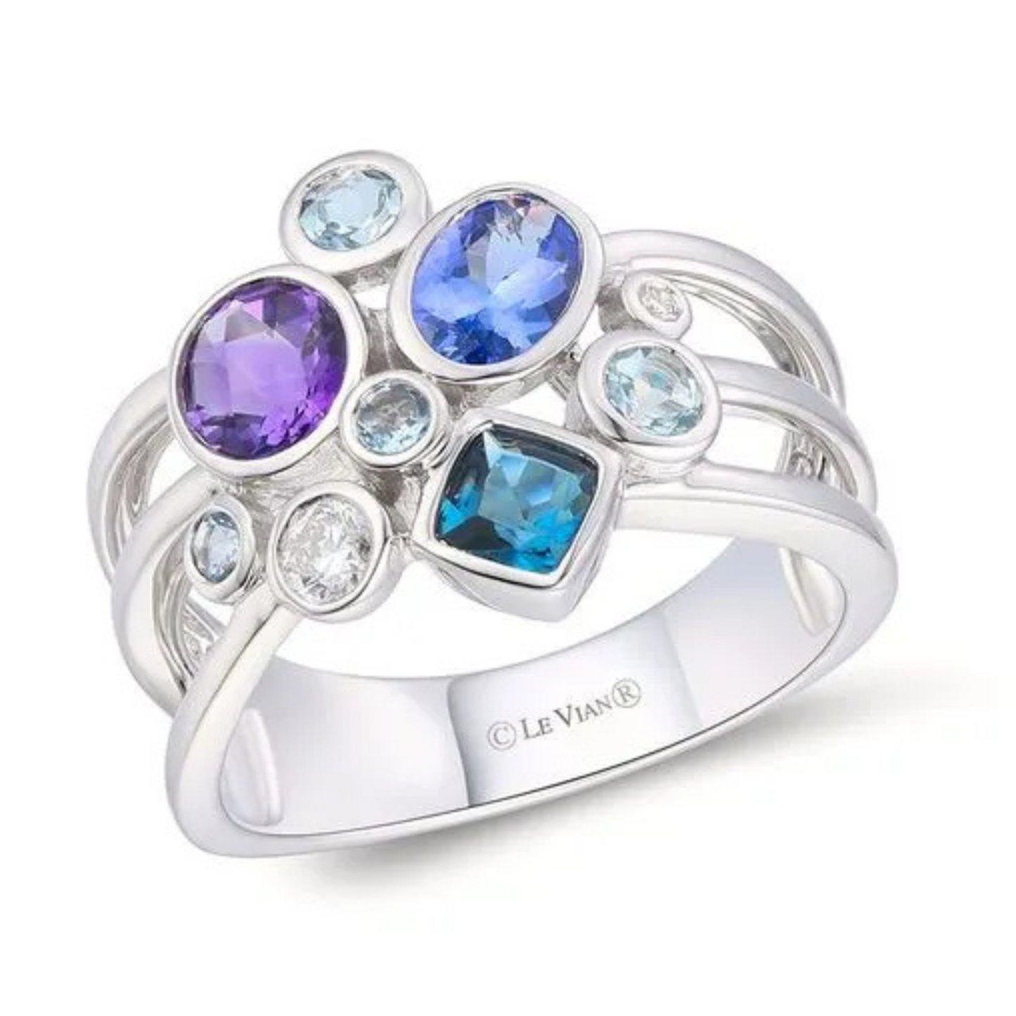Le Vian 14K Vanilla Gold Multistone Ring 0.375ct