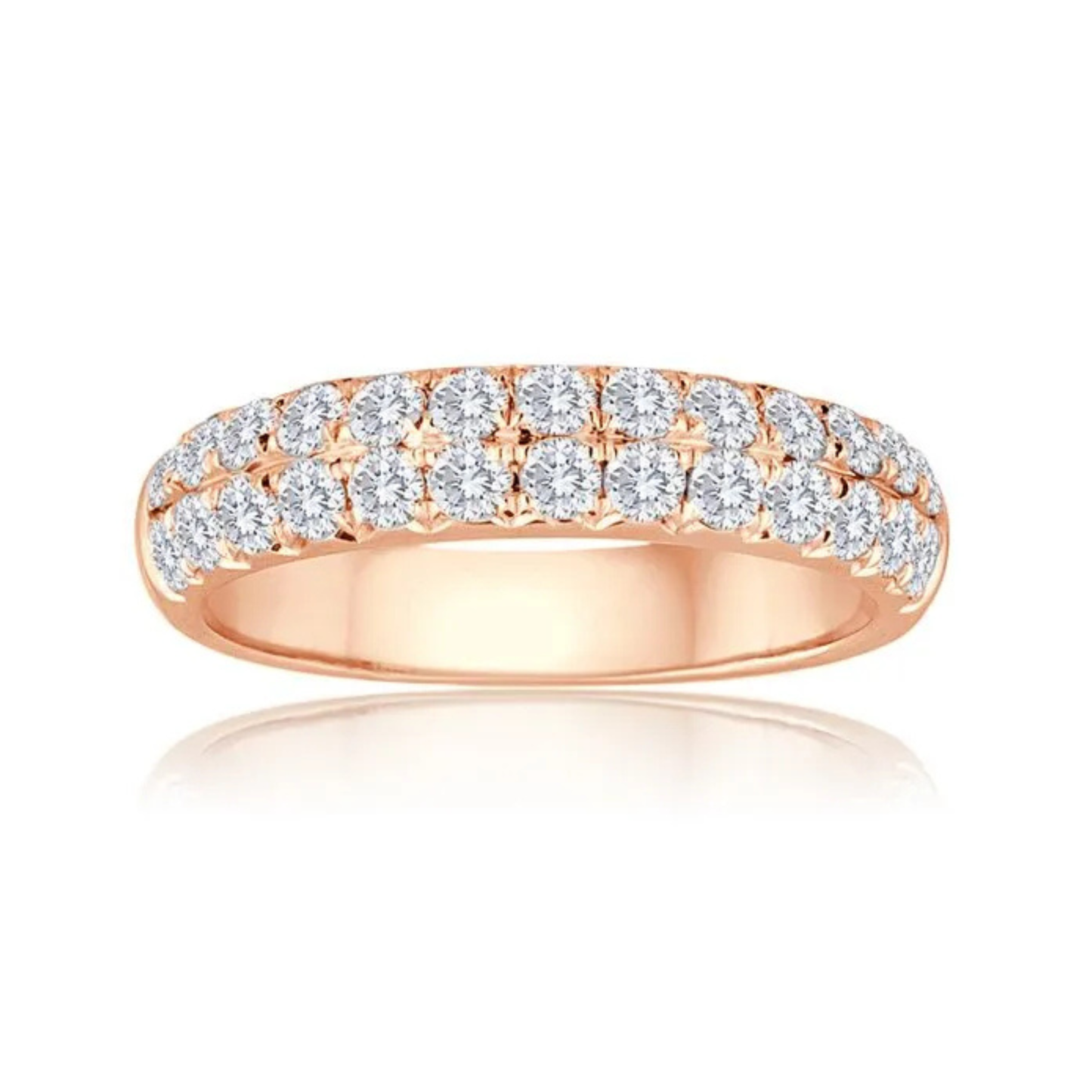 Imagine Bridal 14K Rose' Gold Round Diamond Comfort Fit 0.50ct