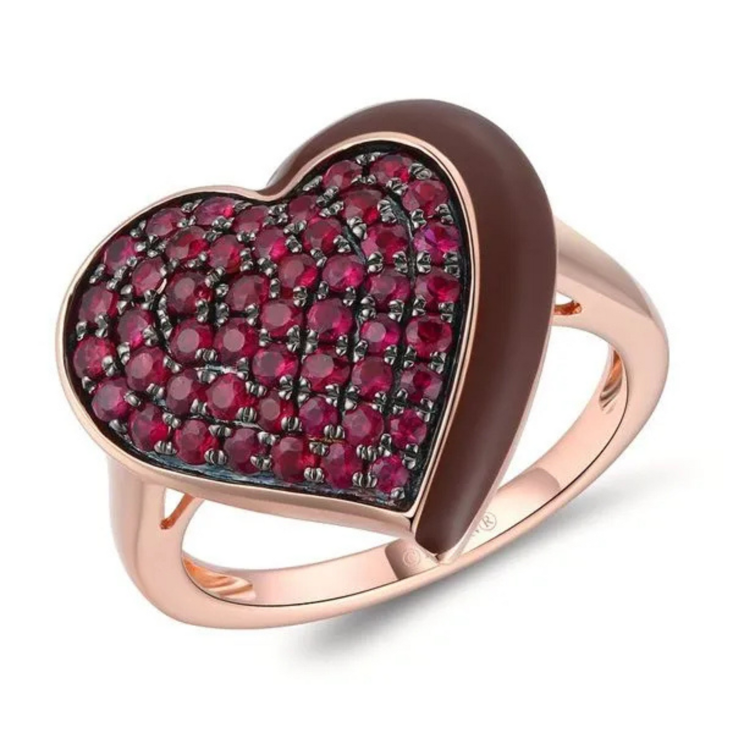 Le Vian 14K Strawberry Gold Godiva x Le Vian Passion Ruby and Enamel Ring 0.875ct