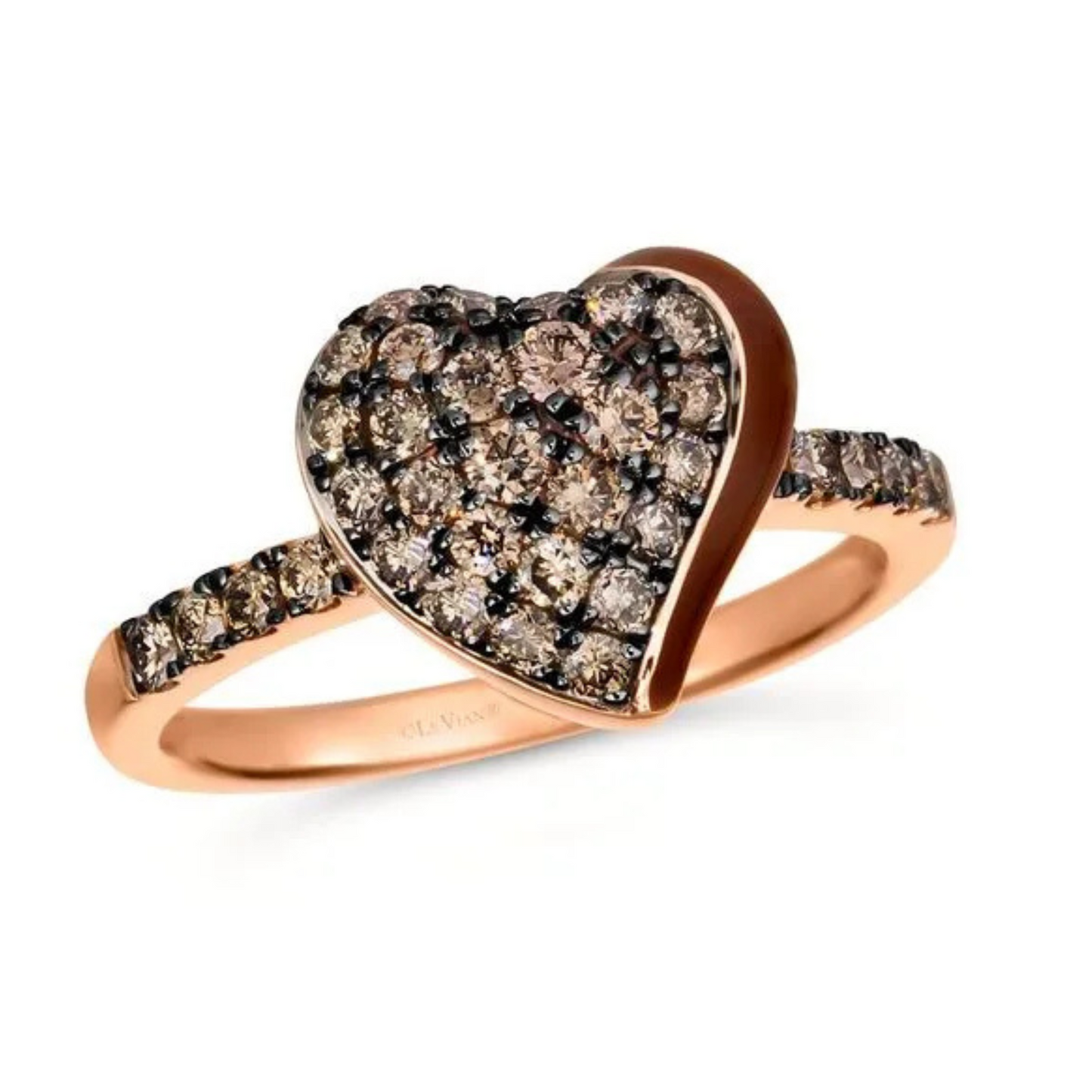 Le Vian 14K Strawberry Gold Godiva x Le Vian Enamel and Chocolate Diamonds Ring 0.625ct