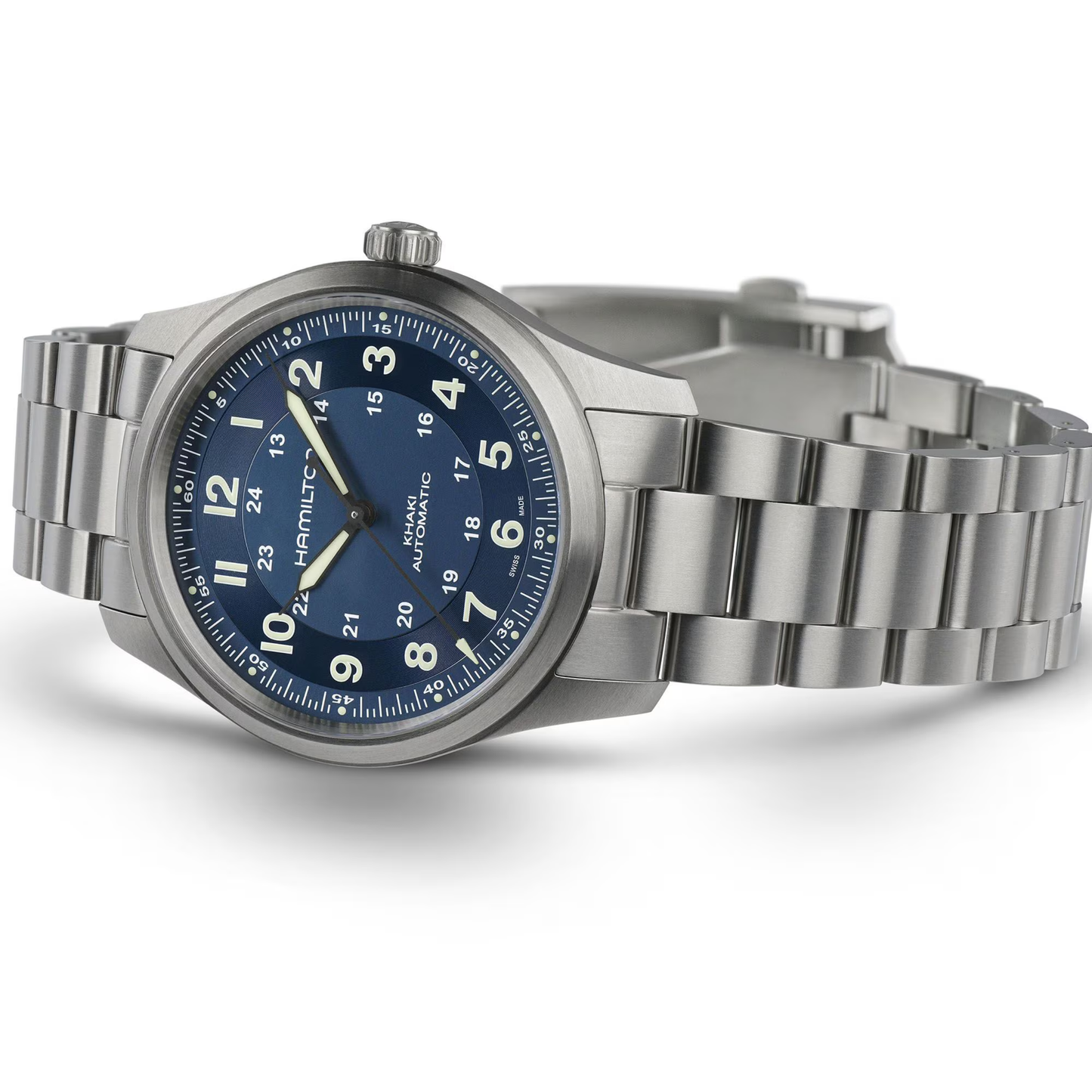 Hamilton Khaki Field Titanium Blue Dial Automatic Watch 38 mm