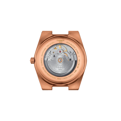 Tissot 80 PRX Rose Gold PVD Sapphire Crystal Blue Dial Automatic Watch 40mm