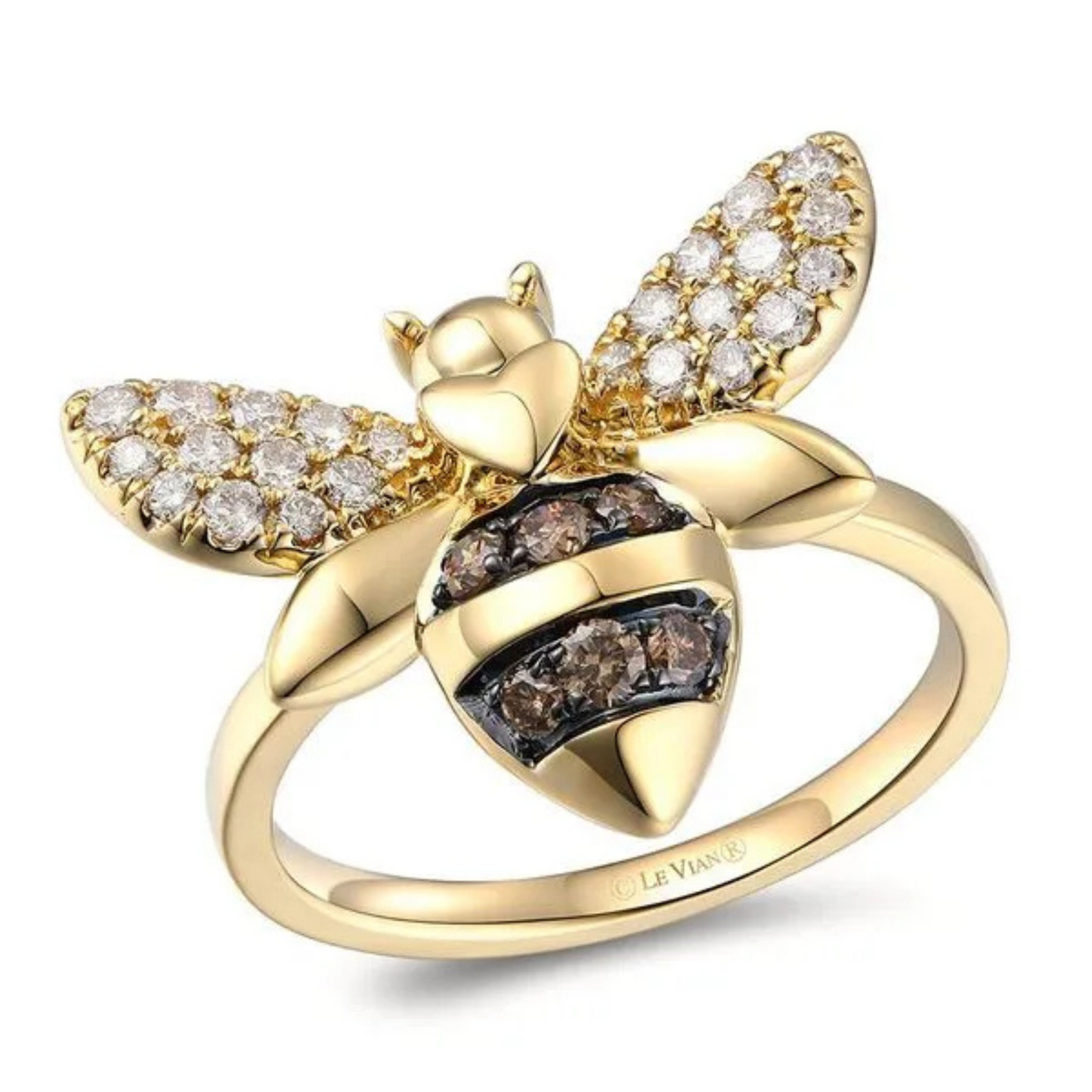 Le Vian 14K Honey Gold Chocolate and Nude Diamond Ring 0.333ct