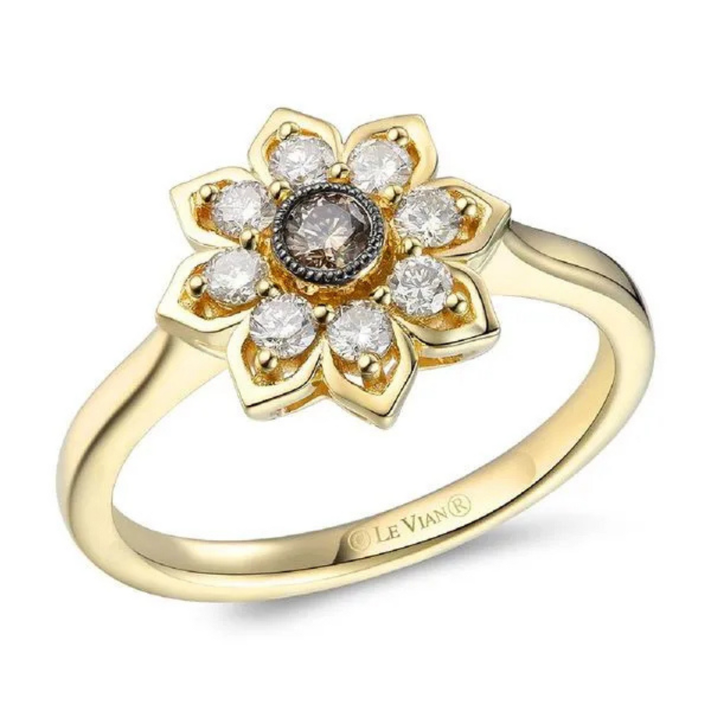 Le Vian 14K Honey Gold Chocolate and Nude Diamond Ring 0.333ct