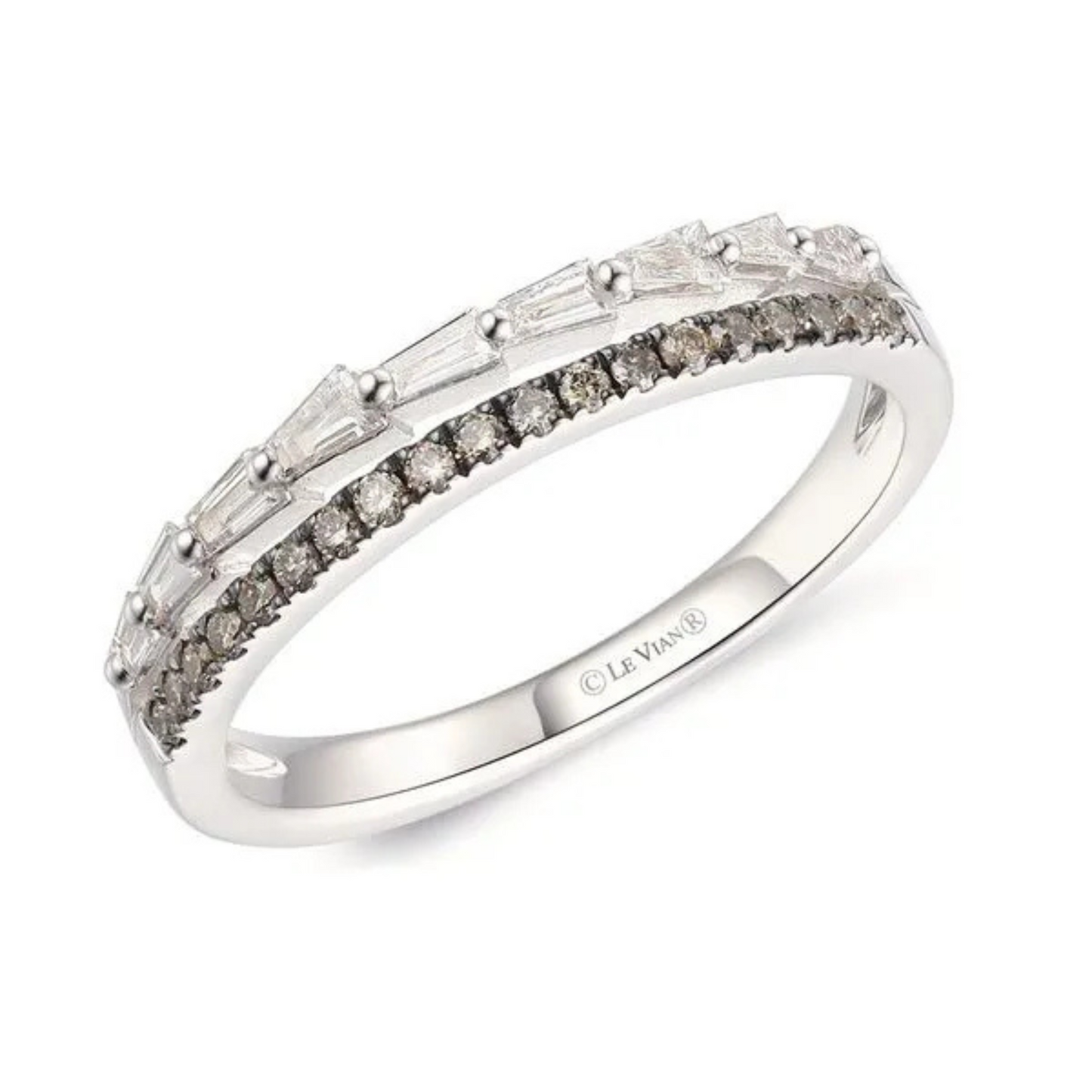 Le Vian 14K Vanilla Gold Vanilla and Chocolate Diamond Ring 0.167ct