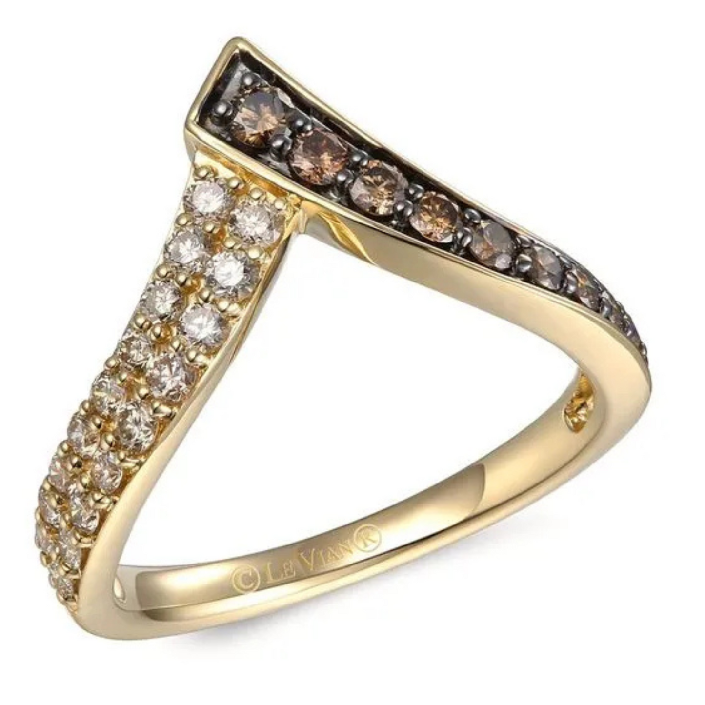 Le Vian 14K Honey Gold Chocolate and Nude Diamond Ring 0.375ct