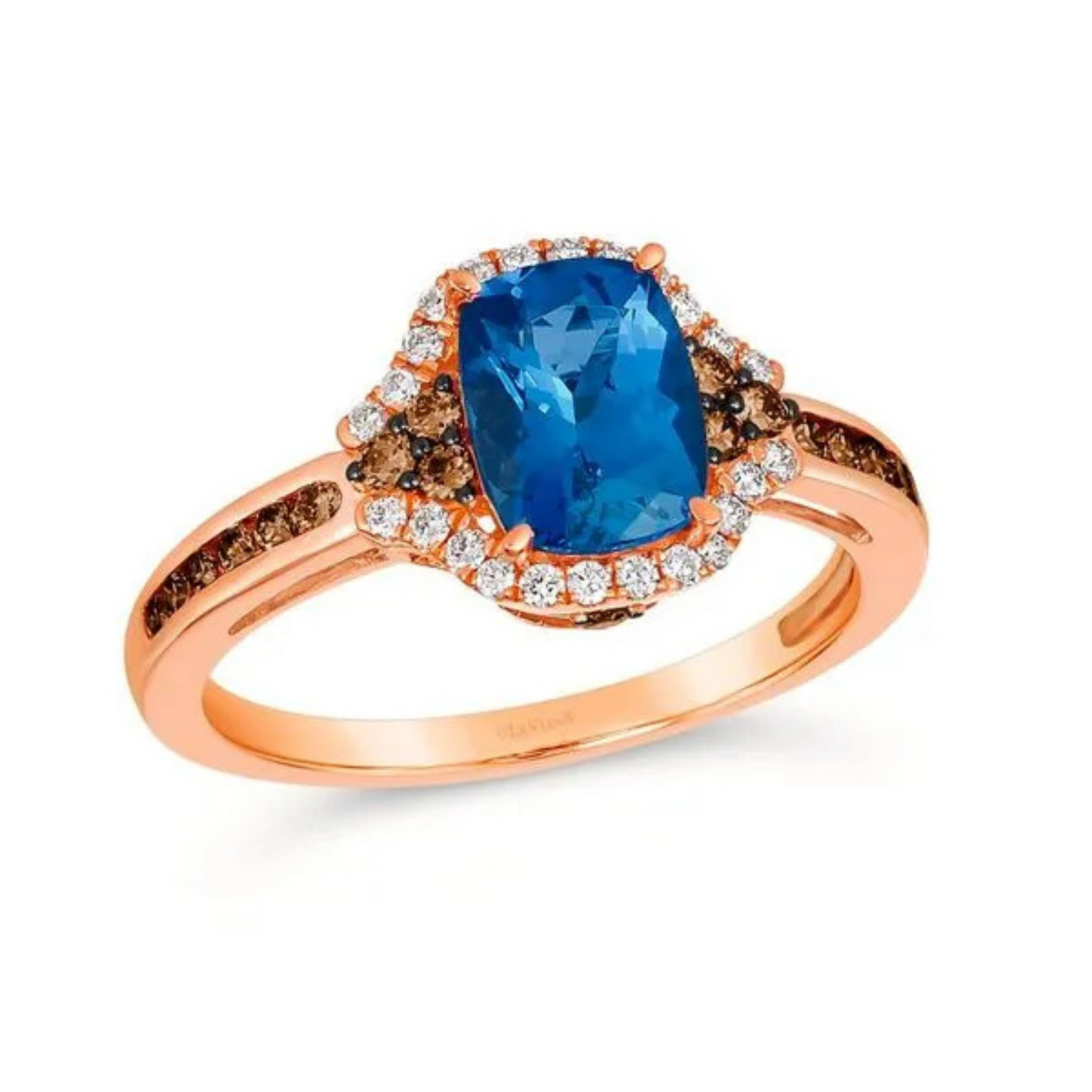 Le Vian 14K Strawberry Gold Blueberry Tanzanite and Diamond Ring 1.25ct