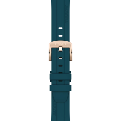 Tissot Seastar 1000 Chronograph Gold PVD Frame Sapphire Crystal Turquoise Dial 38mm