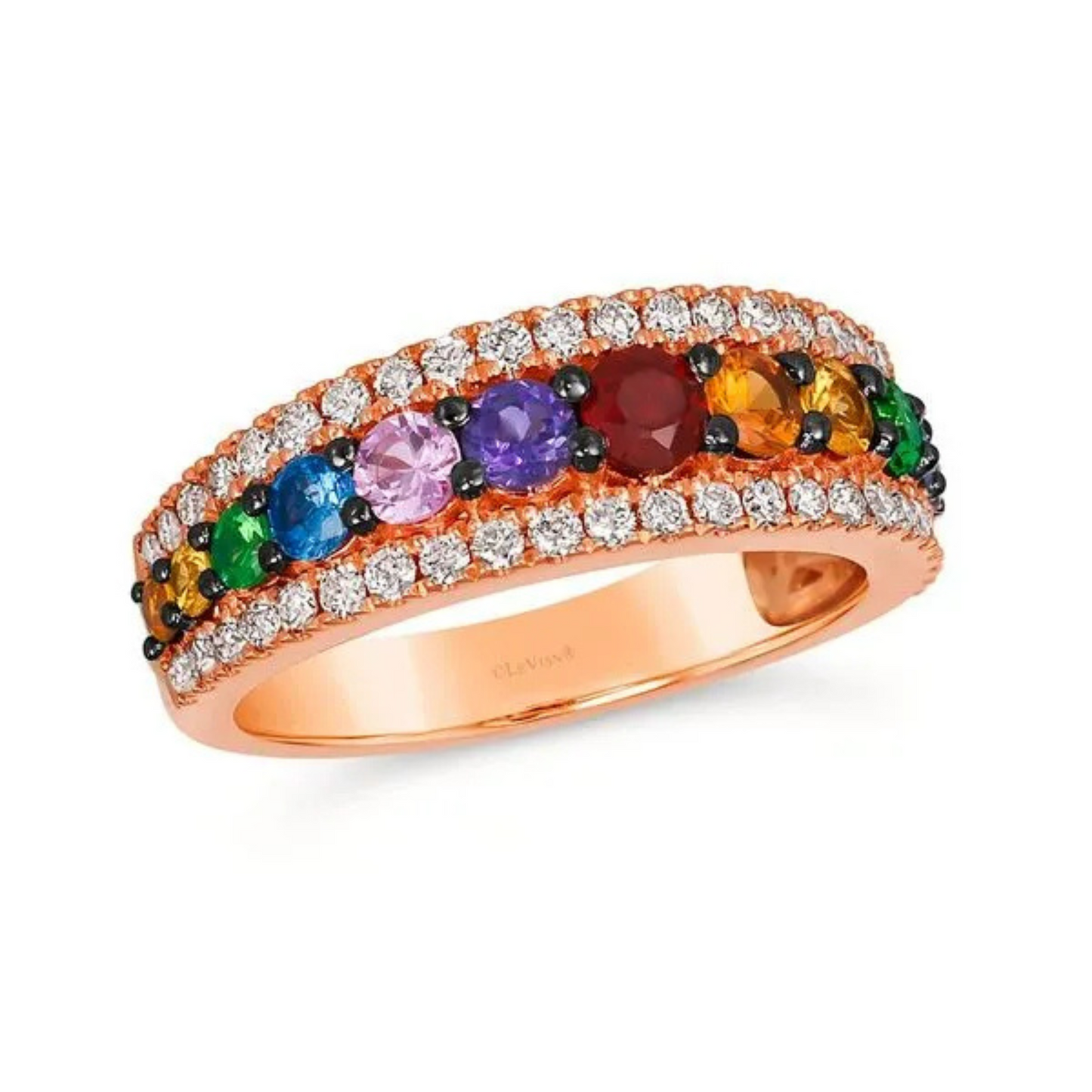 Le Vian 14K Strawberry Gold Multi-Gemstone and Nude Diamond Ring 0.5ct