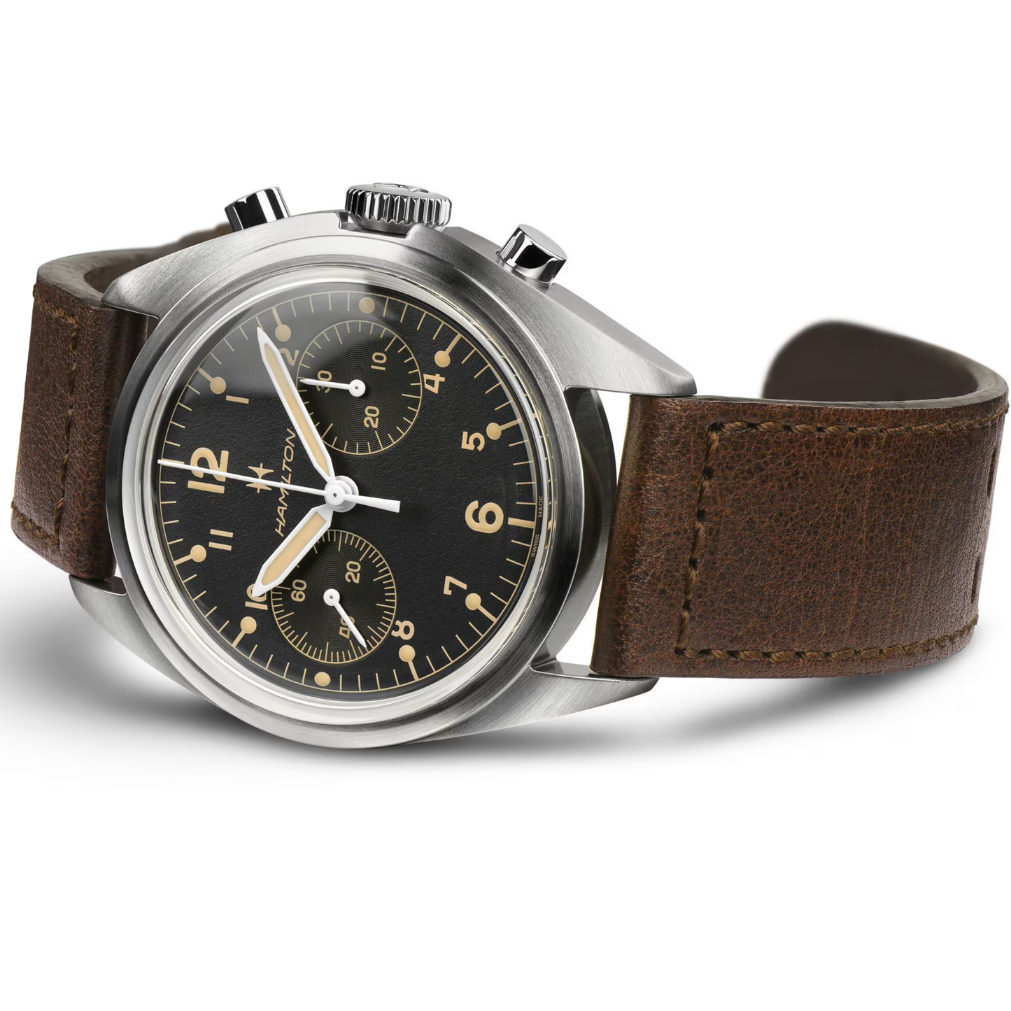 Hamilton Khaki Aviation Pilot Pioneer Stainless Steel Manual-Wind Chronograph 40 mm