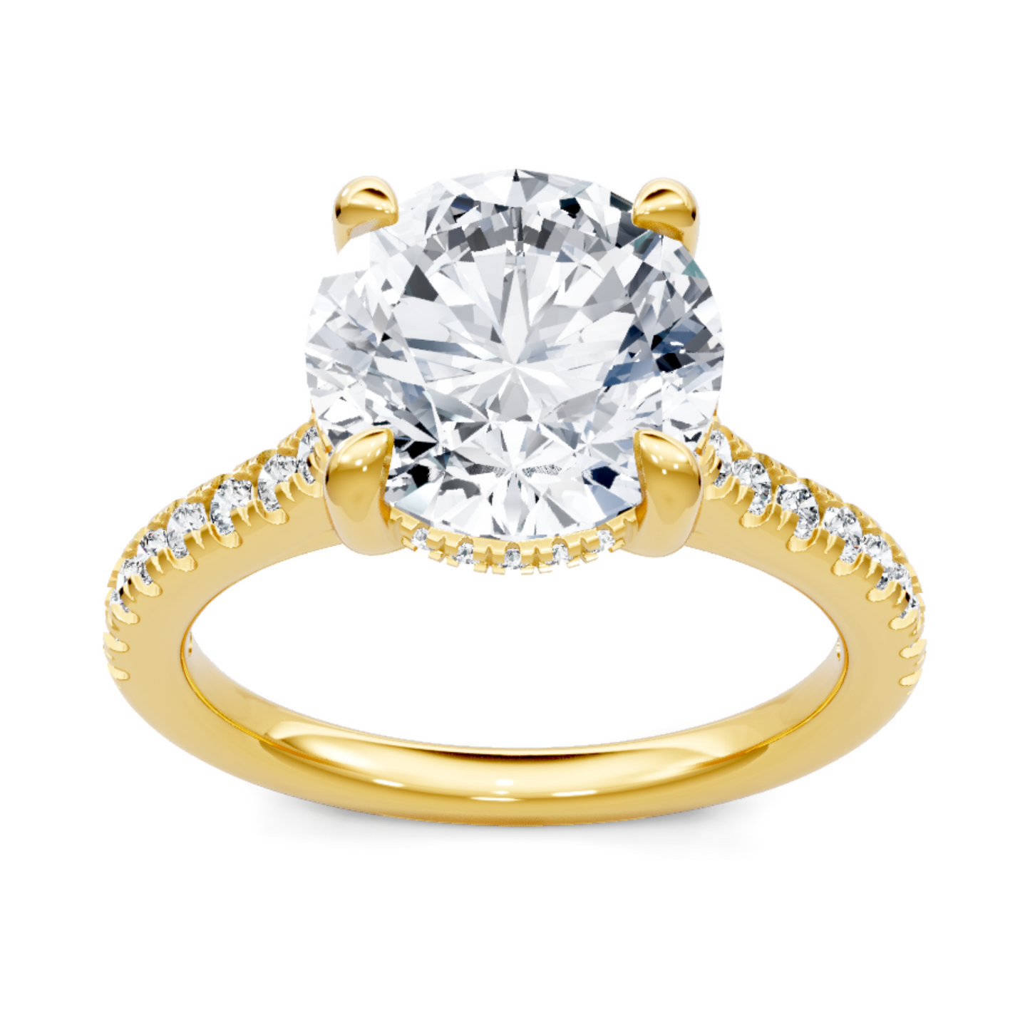 Imagine Bridal 14K Yellow Gold Round Diamond Ring 0.33ct