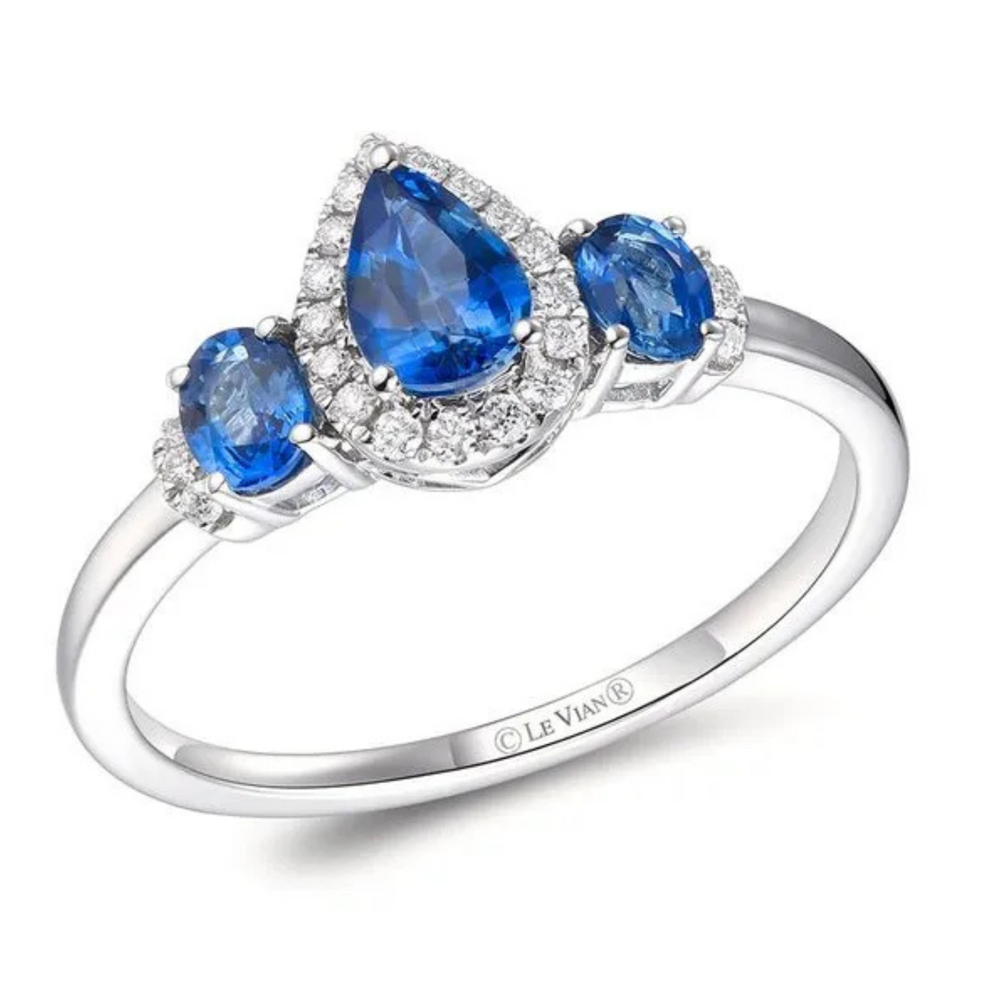 Le Vian 14K Vanilla Gold Blueberry Sapphire and Vanilla Diamond Ring 0.75ct