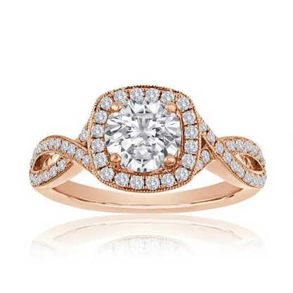 Imagine Bridal 14K White Gold Round Diamond Engagement Ring 0.40ct