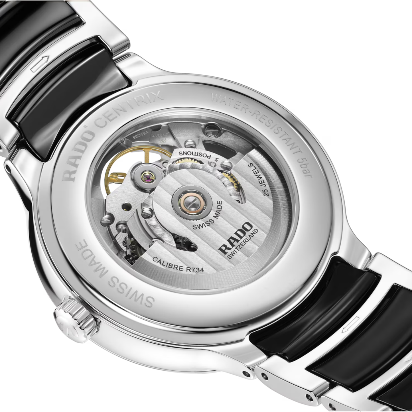 Rado Centrix Black Open Heart Automatic Watch 39.5 mm