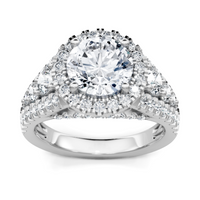 Imagine Bridal 14K White Gold Round Diamond Engagement Ring 1.20ct