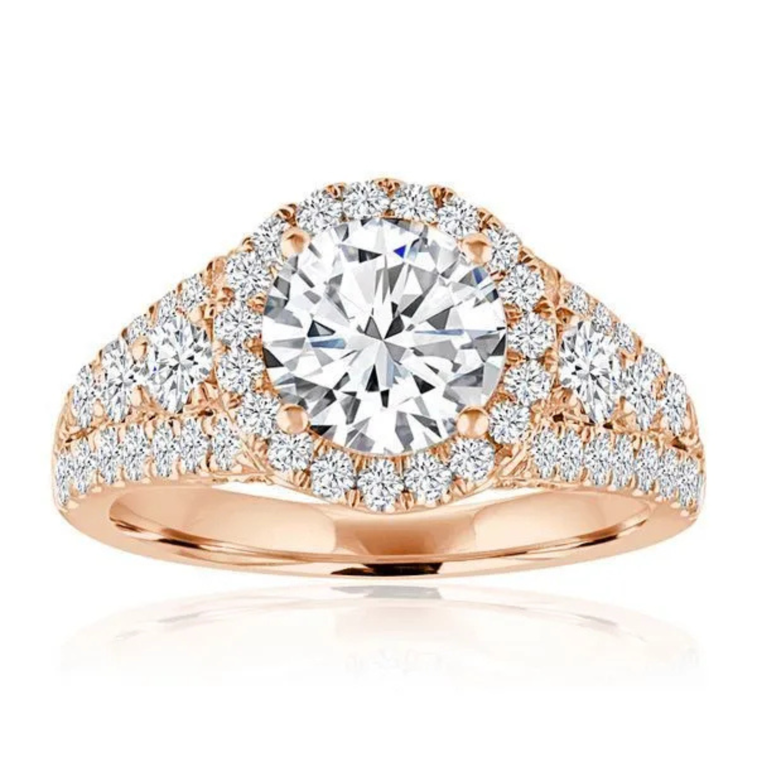 Imagine Bridal 14K Yellow Gold Round Diamond Engagement Ring 1.20ct