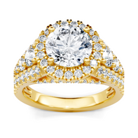 Imagine Bridal 14K Yellow Gold Round Diamond Engagement Ring 1.20ct