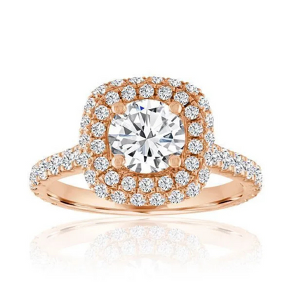 Imagine Bridal 14K Yellow Gold Cushion Diamond Engagement Ring 1.25ct