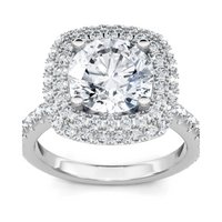 Imagine Bridal 14K White Gold Cushion Diamond Engagement Rings 1.25ct