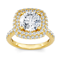 Imagine Bridal 14K Yellow Gold Cushion Diamond Engagement Ring 1.25ct