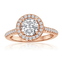 Imagine Bridal 14K White Gold Round Diamond Engagement Ring 0.33ct