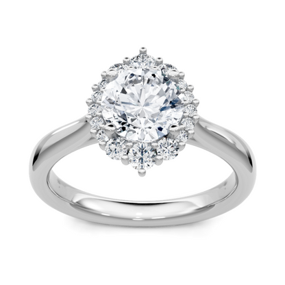 Imagine Bridal 14K White Gold Round Diamond Engagement Ring 0.25ct