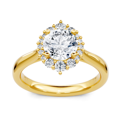 Imagine Bridal 14K Yellow Gold Round Diamond Engagement Ring 0.25ct