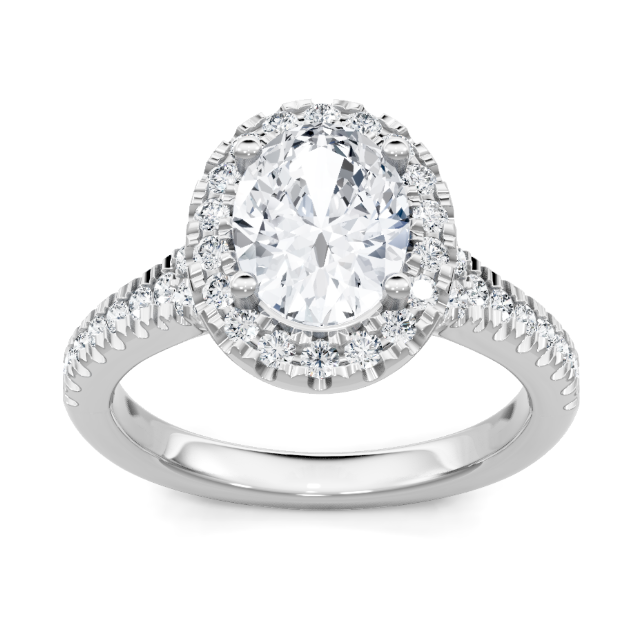 Imagine Bridal 14K White Gold Round Diamond Engagement Ring 0.40ct