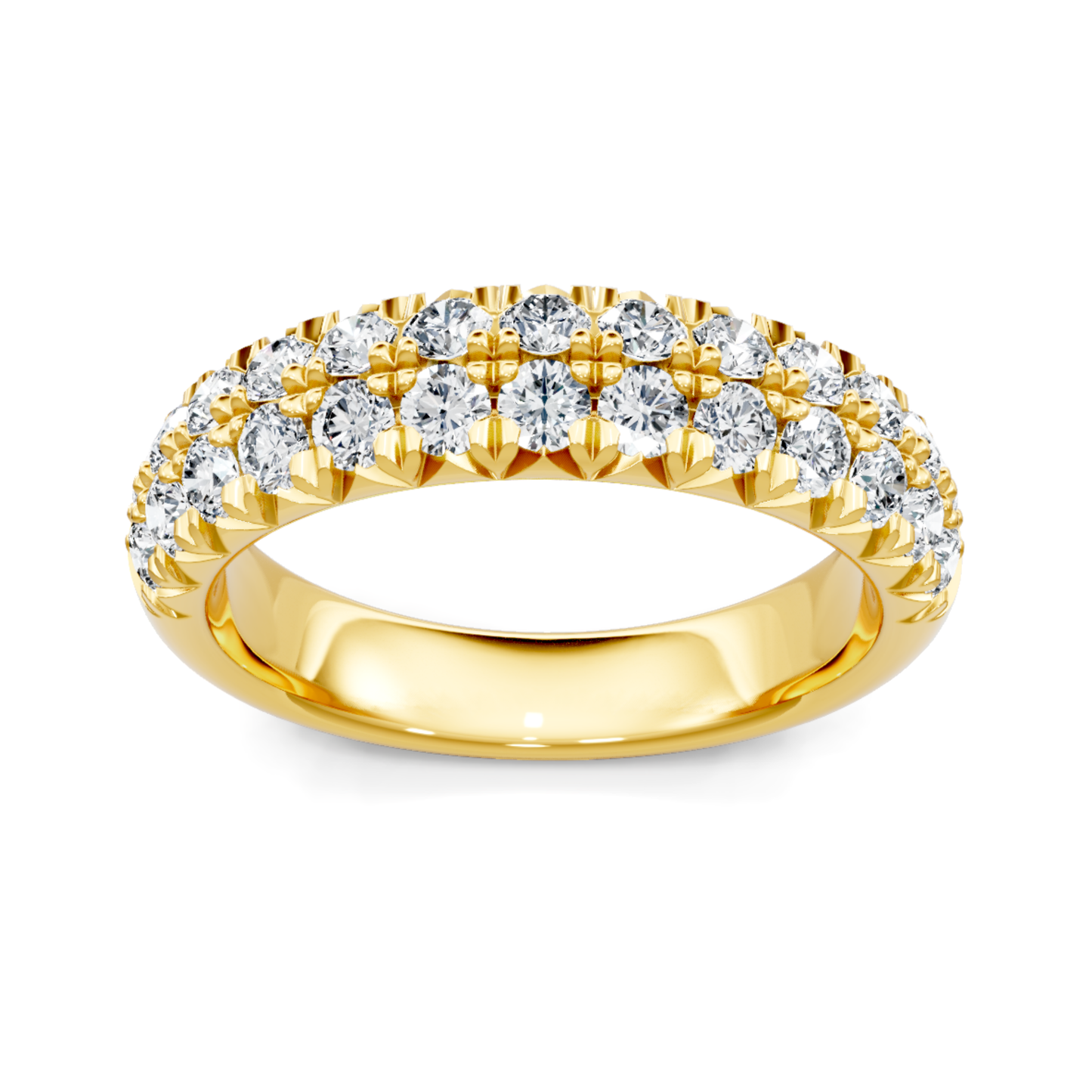 Imagine Bridal 14K Yellow Gold Round Diamond Comfort Fit Wedding 0.50ct