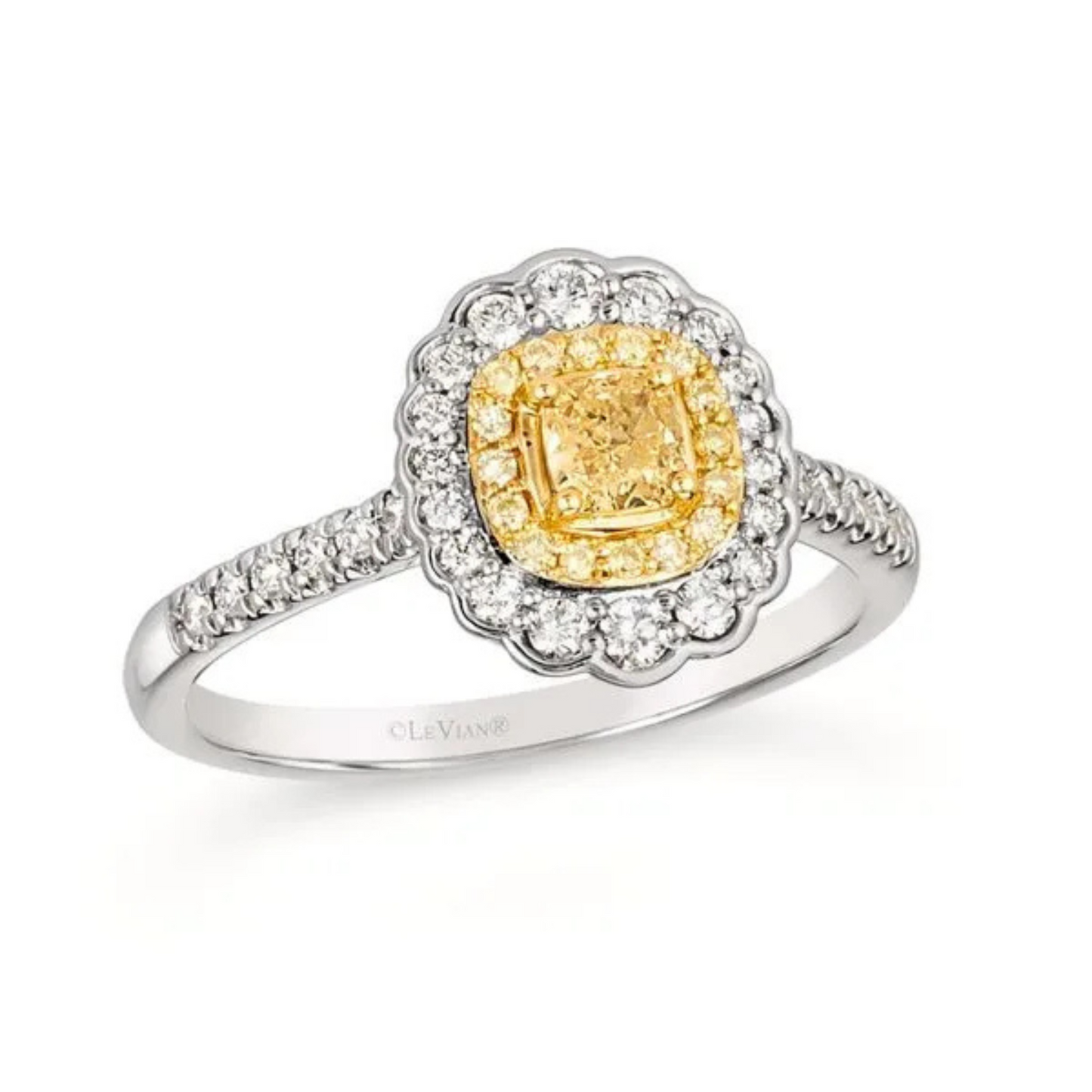 Le Vian Fancy Light Yellow and Vanilla Diamond Ring 0.63ct