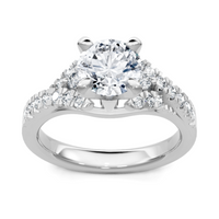 Imagine Bridal 14K White Gold Round Diamond Engagement Ring 0.40ct