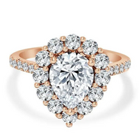 Imagine Bridal 14K Yellow Gold Pear Diamond Engagement Ring 1.00ct