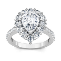 Imagine Bridal 14K White Gold Pear Diamond Engagement Ring 1.00ct