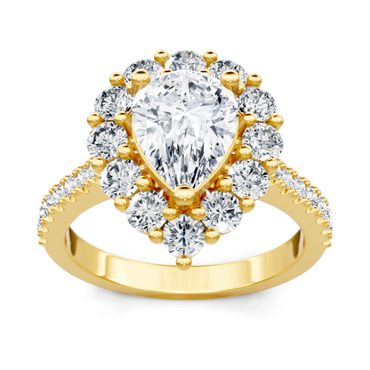 Imagine Bridal 14K Yellow Gold Pear Diamond Engagement Ring 1.00ct