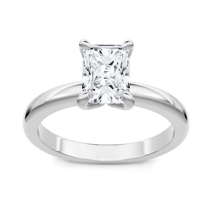 Imagine Bridal 14K White Gold Emerald Diamond Engagement Ring 1.00ct