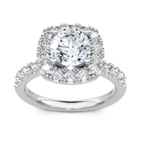 Imagine Bridal 14K White Gold Cushion Diamond Engagement Ring 0.60ct