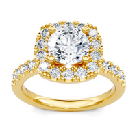 Imagine Bridal 14K Yellow Gold Cushion Diamond Engagement Ring 0.60ct
