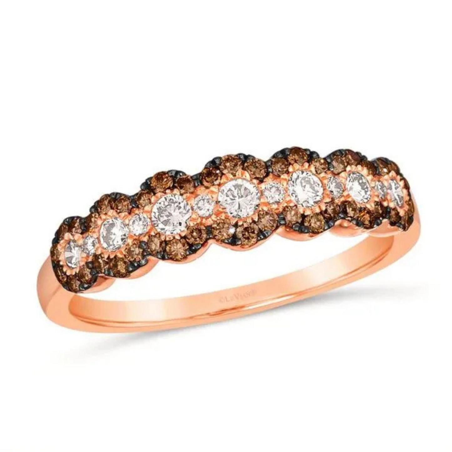 Le Vian 14K Strawberry Gold Nude and Chocolate Diamond Ring 0.333ct