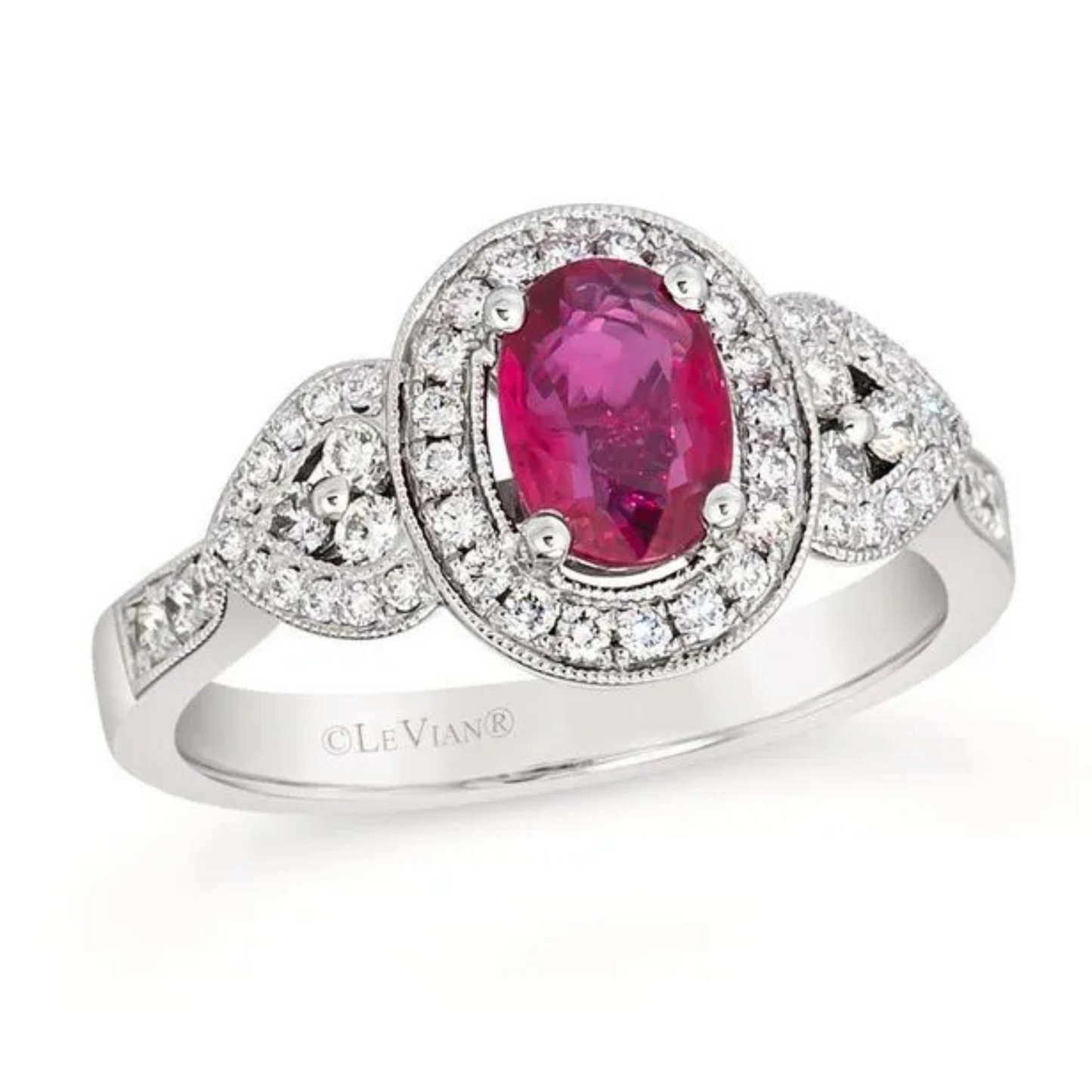 Le Vian Platinum Couture Passion Ruby & Vanilla Diamond Ring 0.75ct