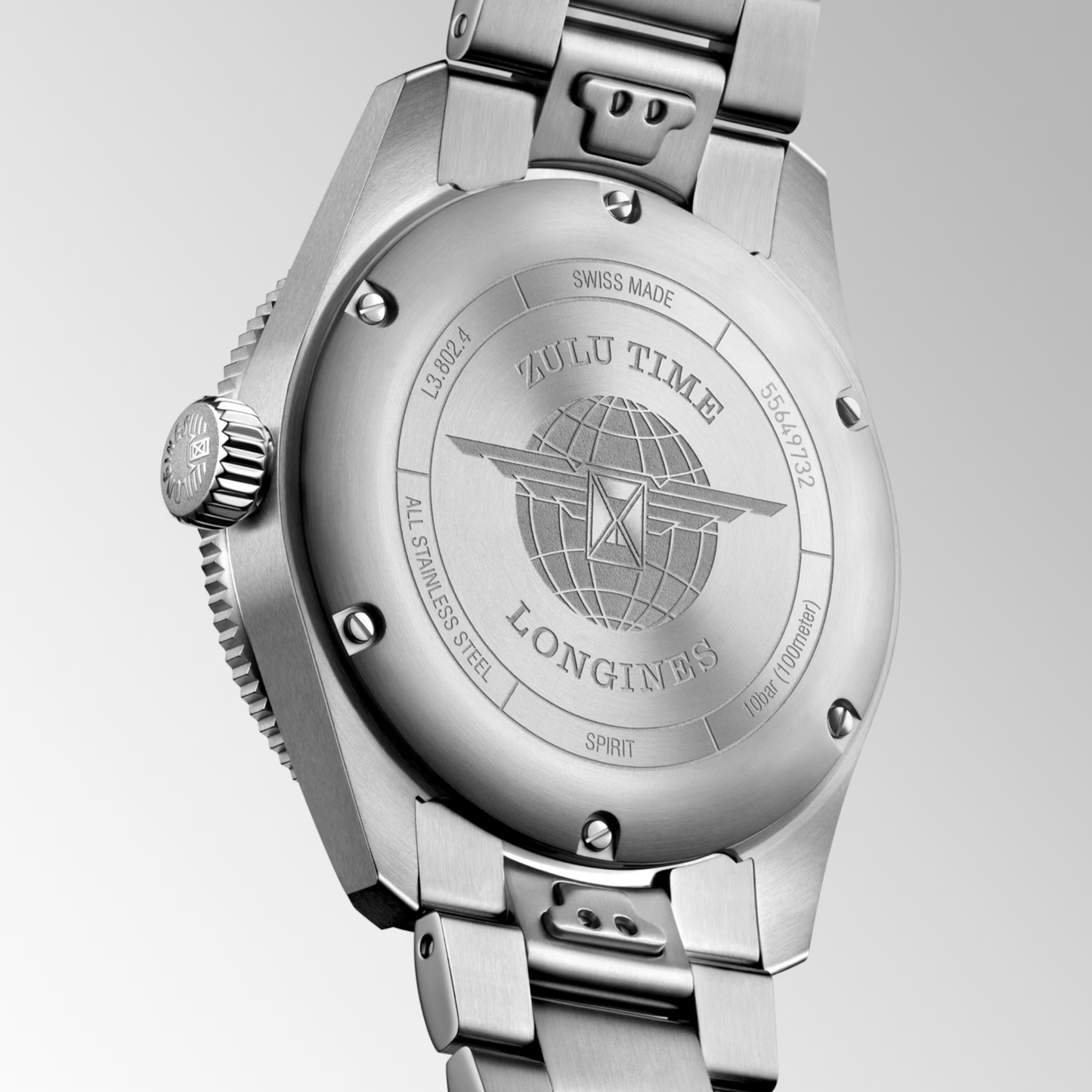 Longines Spirit Zulu Time Watch - Blue Dial 39 mm