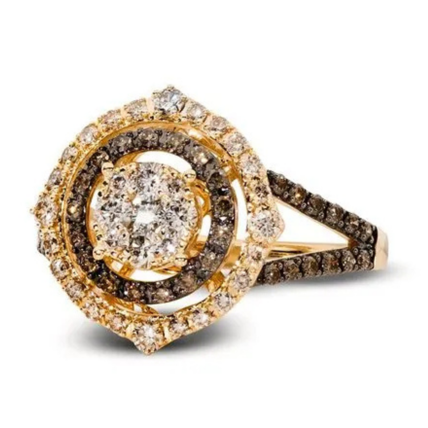 Le Vian 14K Honey Gold Nude & Chocolate Diamond Ring 0.5ct